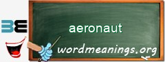 WordMeaning blackboard for aeronaut